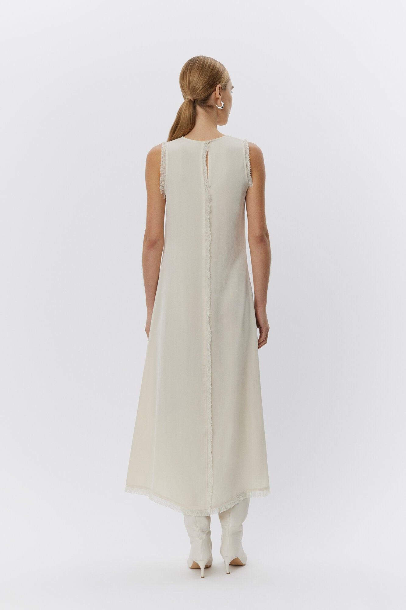 Dasha matte crepe kjole - Sage Khaki